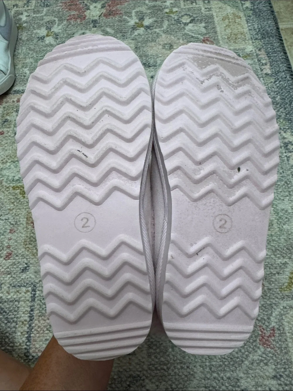 Cat & Jack Light Pink Plush Girls' Slip-On Slippers